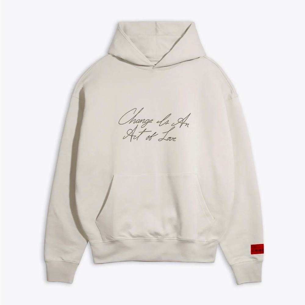 CHNGE Organic Cotton ‘Change Is An Act Of Love’ Hoodie Kelp - Medium